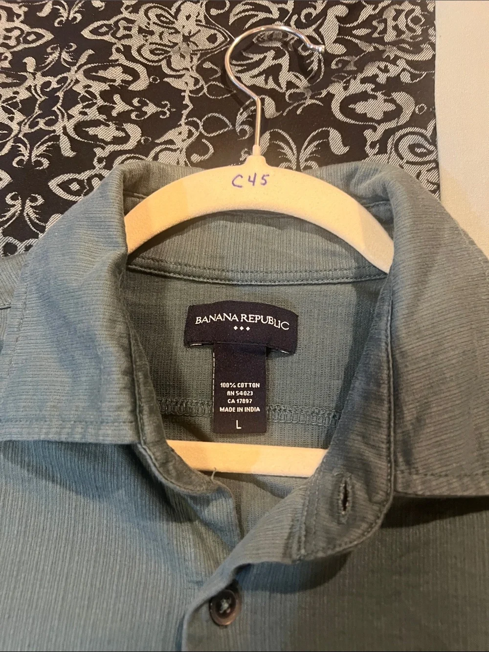 Banana Republic Teal Green Casual Button-Up Shirt